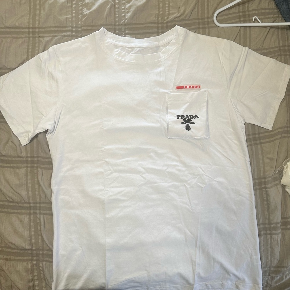 Prada Classic White Short Sleeve Tee